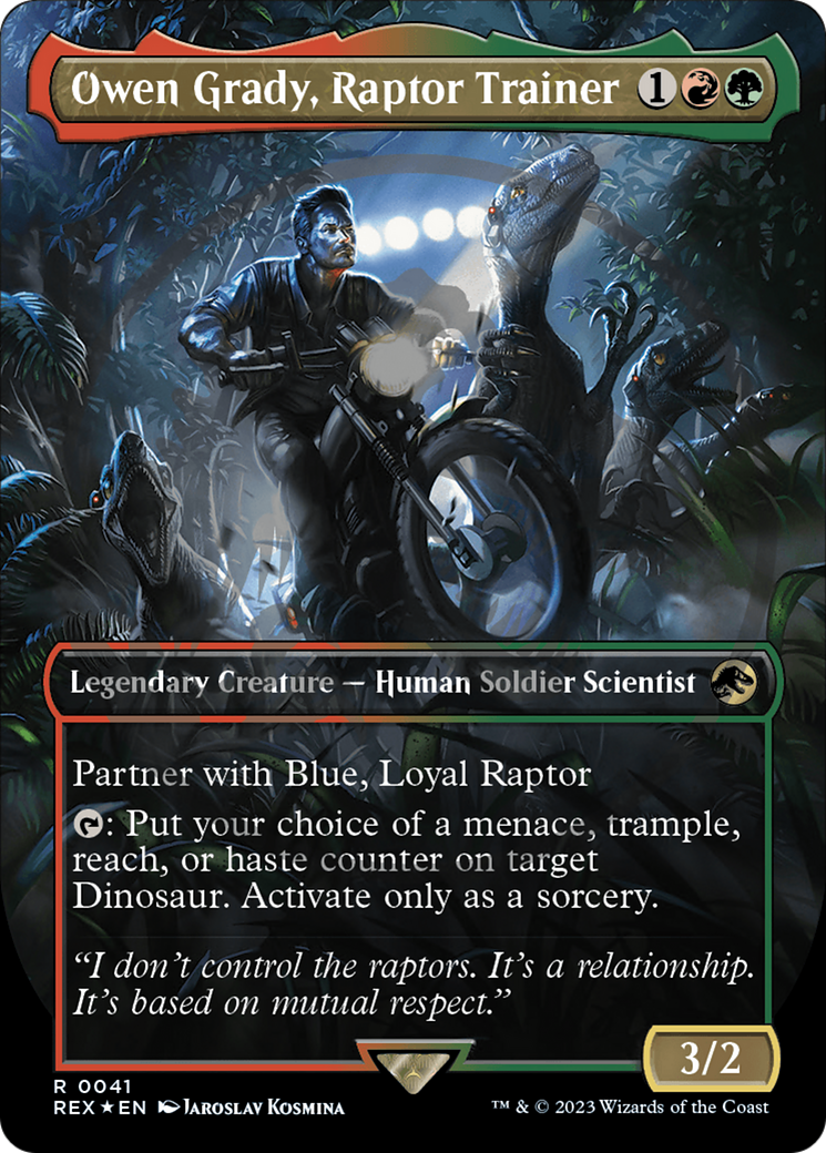 Owen Grady, Raptor Trainer Emblem (Borderless) [Jurassic World Collection Tokens] | Devastation Store