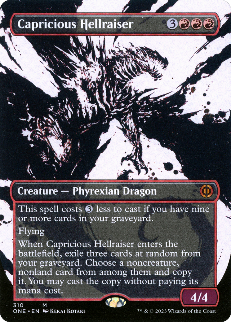 Capricious Hellraiser (Borderless Ichor) [Phyrexia: All Will Be One] | Devastation Store