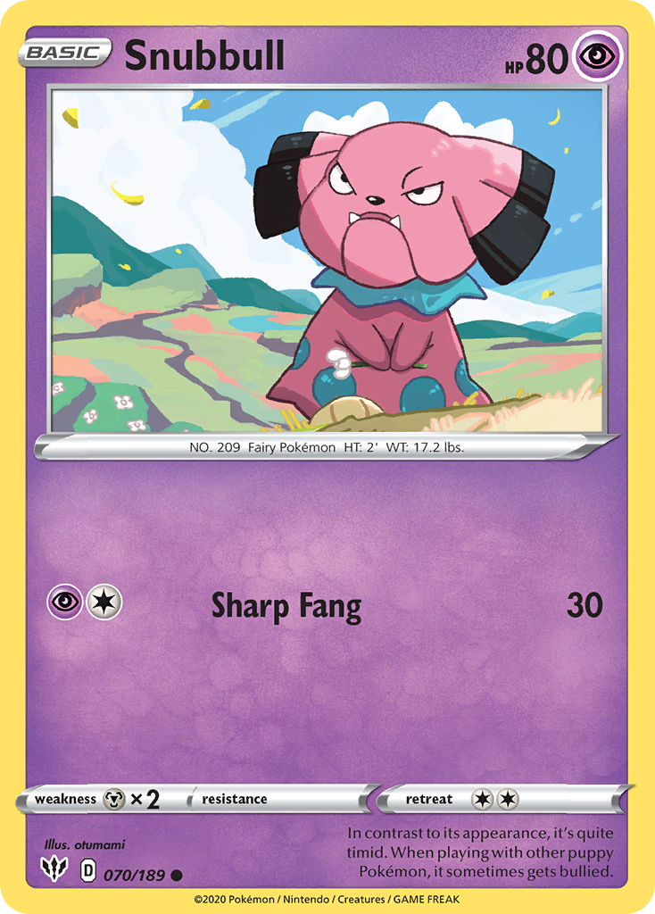 Snubbull (070/189) [Sword & Shield: Darkness Ablaze] | Devastation Store