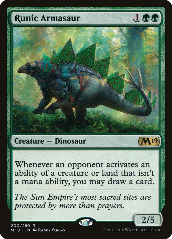 Runic Armasaur [Core Set 2019] | Devastation Store