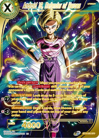 Android 18, Defender of Heroes (SPR) (BT14-093) [Cross Spirits] | Devastation Store