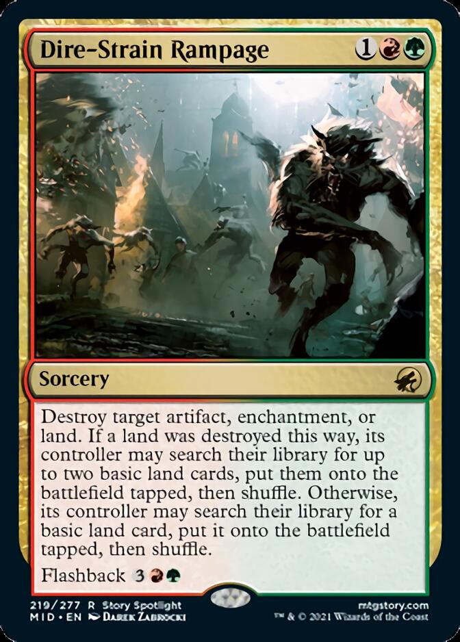 Dire-Strain Rampage [Innistrad: Midnight Hunt] | Devastation Store