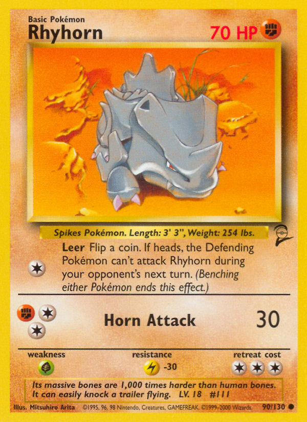 Rhyhorn (90/130) [Base Set 2] | Devastation Store