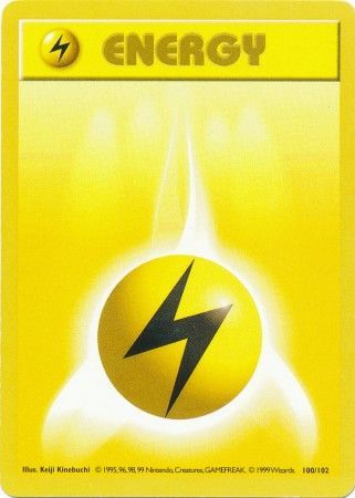 Lightning Energy (100/102) [Base Set Shadowless Unlimited] | Devastation Store