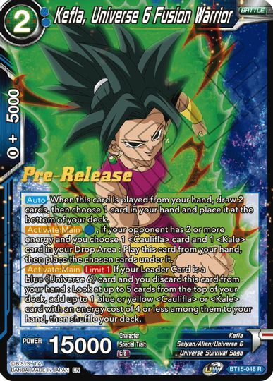 Kefla, Universe 6 Fusion Warrior (BT15-048) [Saiyan Showdown Prerelease Promos] | Devastation Store