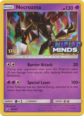 Necrozma (SM204) (Staff Prerelease Promo) [Sun & Moon: Black Star Promos] | Devastation Store