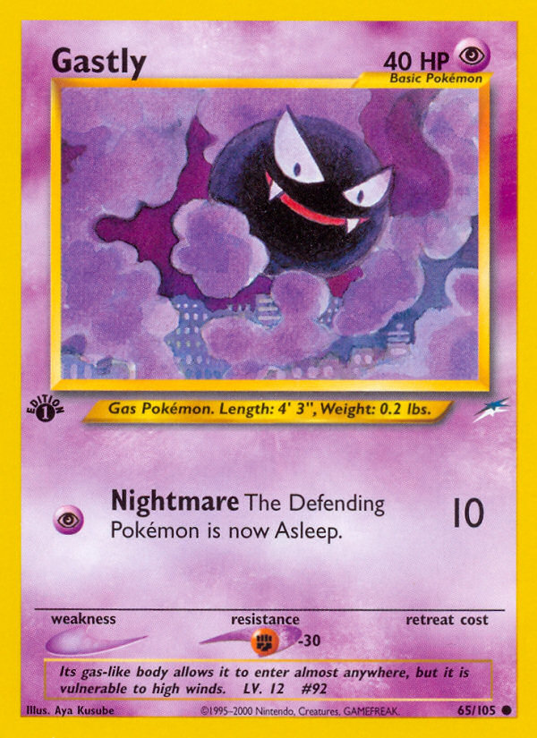 Gastly (65/105) [Neo Destiny 1st Edition] | Devastation Store