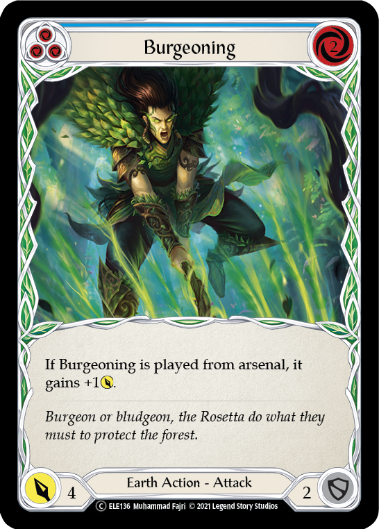 Burgeoning (Blue) [U-ELE136] Unlimited Rainbow Foil | Devastation Store