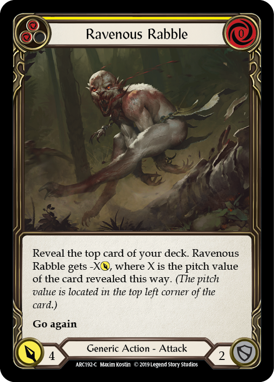 Ravenous Rabble (Yellow) [ARC192-C] 1st Edition Normal - Devastation Store | Devastation Store