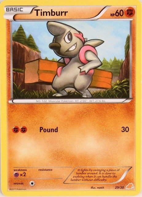 Timburr (29/30) [Black & White: Trainer Kit - Excadrill] | Devastation Store