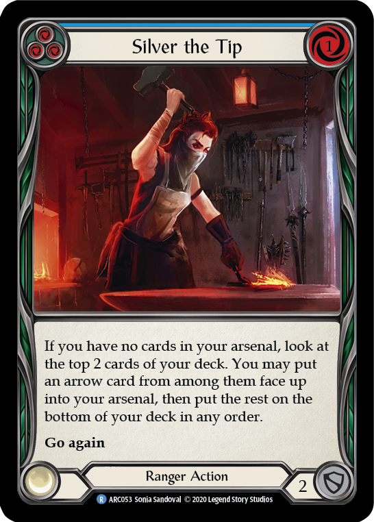 Silver the Tip (Blue) [ARC053] Unlimited Edition Rainbow Foil - Devastation Store | Devastation Store