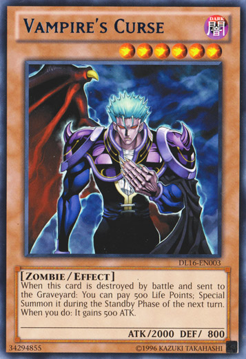 Vampire's Curse (Blue) [DL16-EN003] Rare | Devastation Store