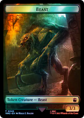 Dalek // Beast Double-Sided Token (Surge Foil) [Doctor Who Tokens] | Devastation Store