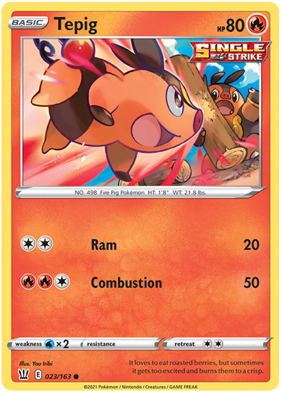 Tepig (023/163) [Sword & Shield: Battle Styles] | Devastation Store