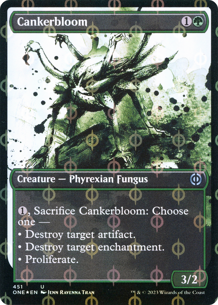 Cankerbloom (Showcase Ichor Step-and-Compleat Foil) [Phyrexia: All Will Be One] | Devastation Store