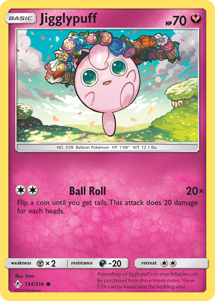 Jigglypuff (134/214) [Sun & Moon: Unbroken Bonds] | Devastation Store