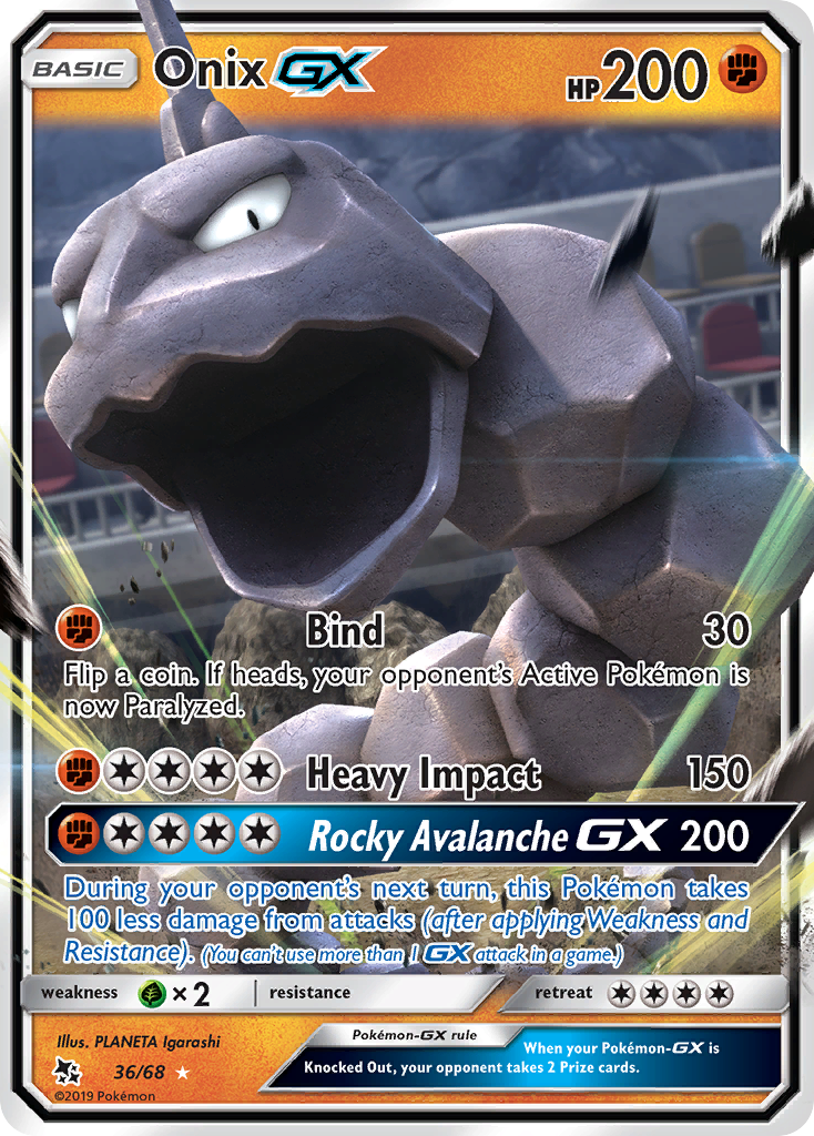 Onix GX (36/68) [Sun & Moon: Hidden Fates] | Devastation Store