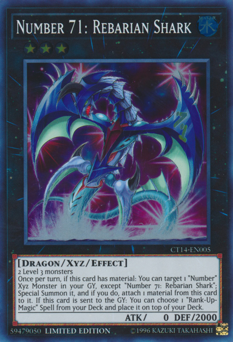 Number 71: Rebarian Shark [CT14-EN005] Super Rare | Devastation Store