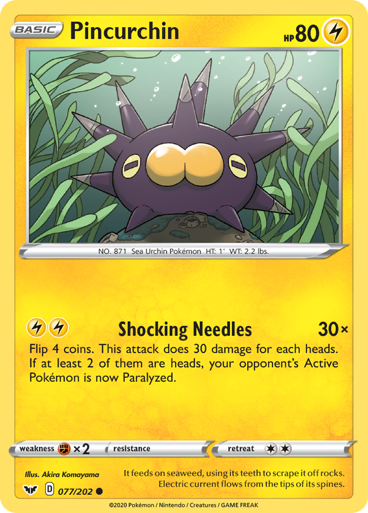 Pincurchin (077/202) [Sword & Shield: Base Set] | Devastation Store