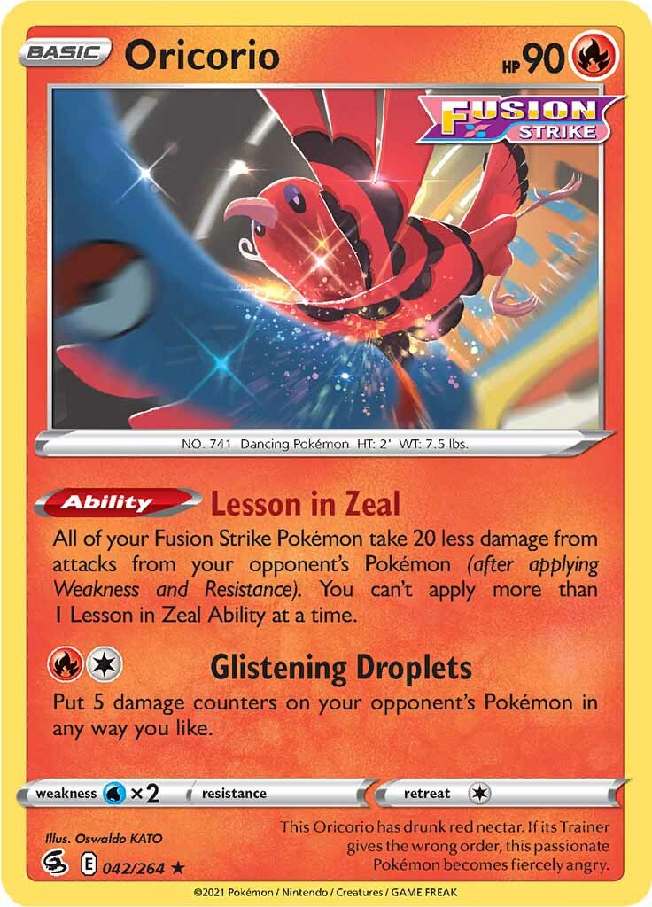 Oricorio (042/264) [Sword & Shield: Fusion Strike] | Devastation Store