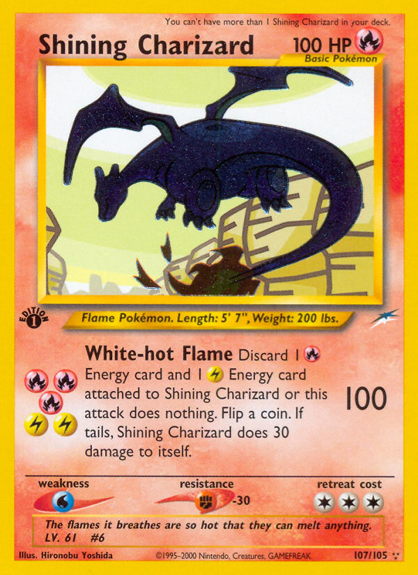 Shining Charizard (107/105) [Neo Destiny 1st Edition] | Devastation Store