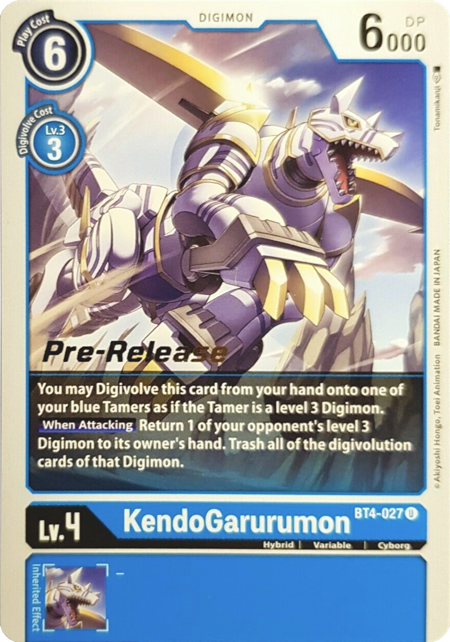 KendoGarurumon [BT4-027] [Great Legend Pre-Release Promos] | Devastation Store