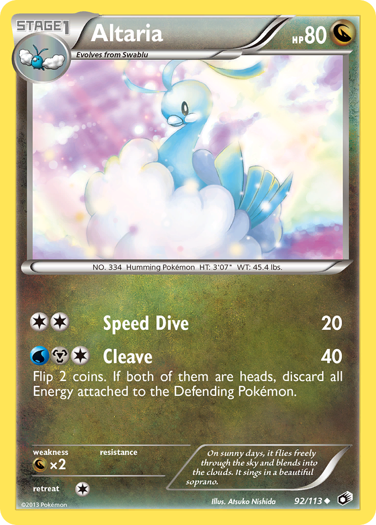 Altaria (92/113) [Black & White: Legendary Treasures] | Devastation Store