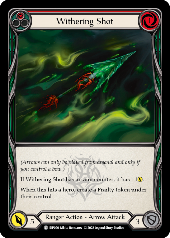 Withering Shot (Red) [RIP020] (Outsiders Riptide Blitz Deck) | Devastation Store