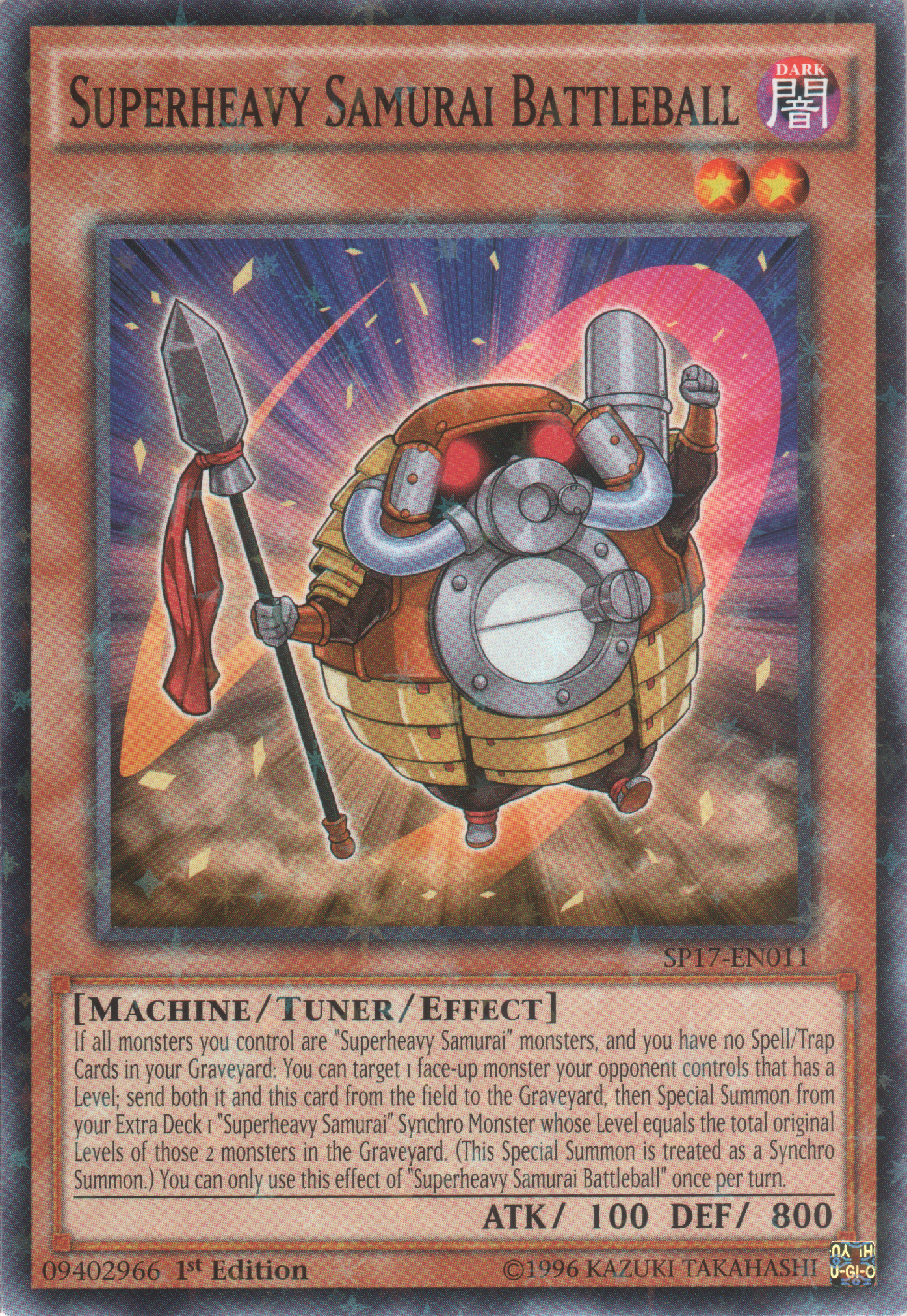 Superheavy Samurai Battleball [SP17-EN011] Starfoil Rare | Devastation Store
