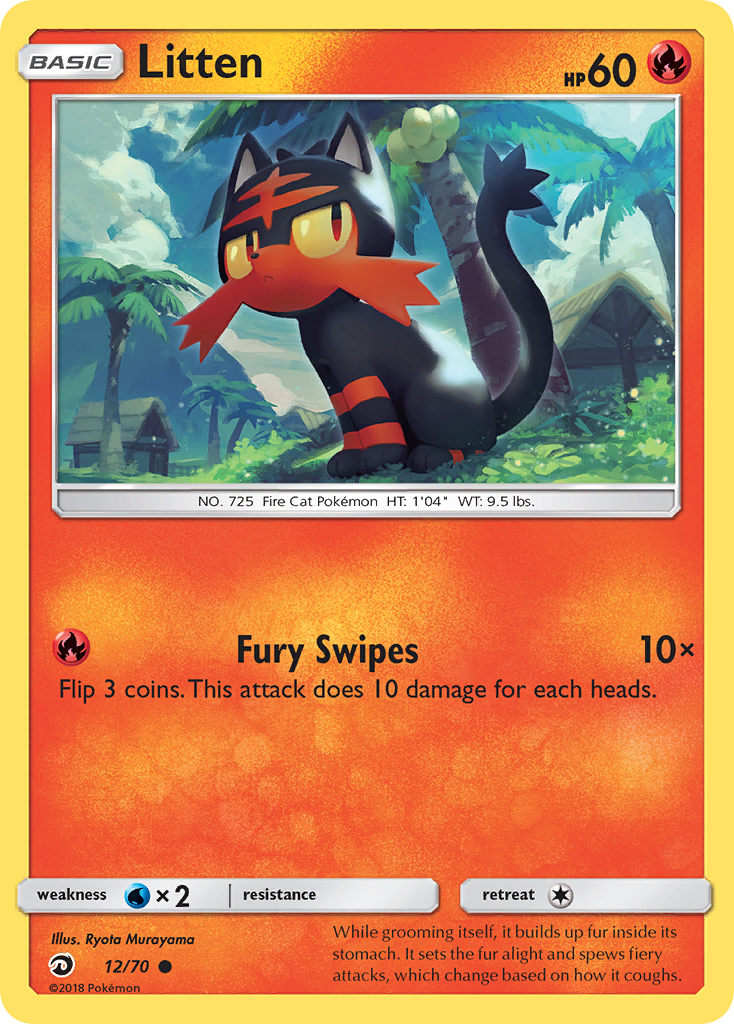 Litten (12/70) [Sun & Moon: Dragon Majesty] | Devastation Store