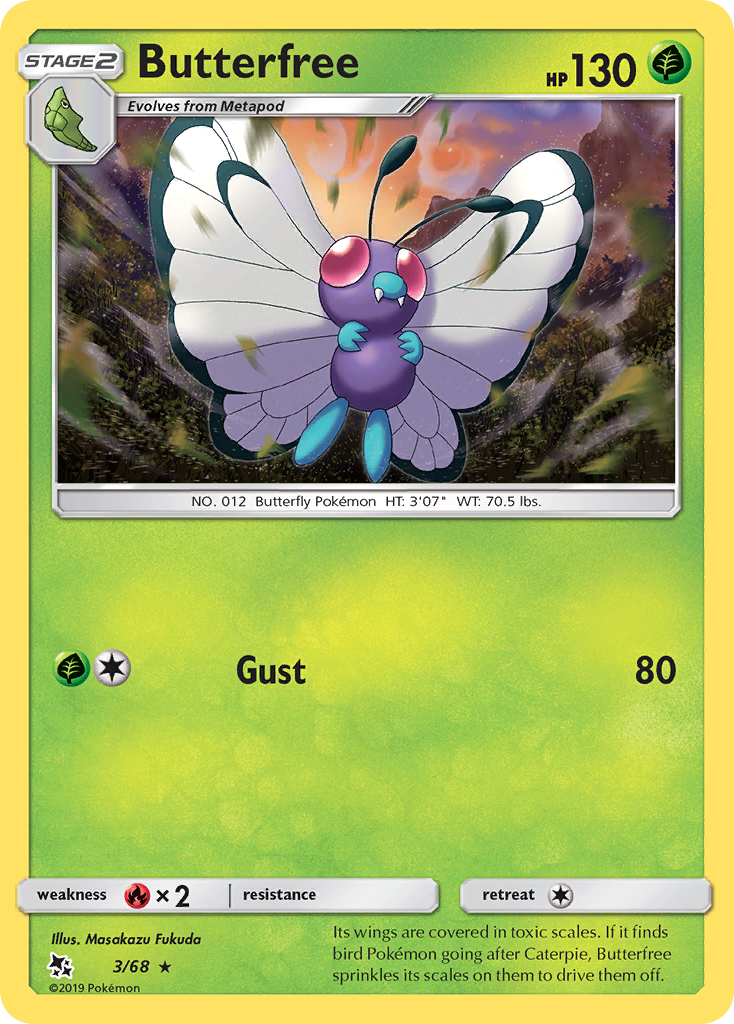 Butterfree (3/68) [Sun & Moon: Hidden Fates] | Devastation Store
