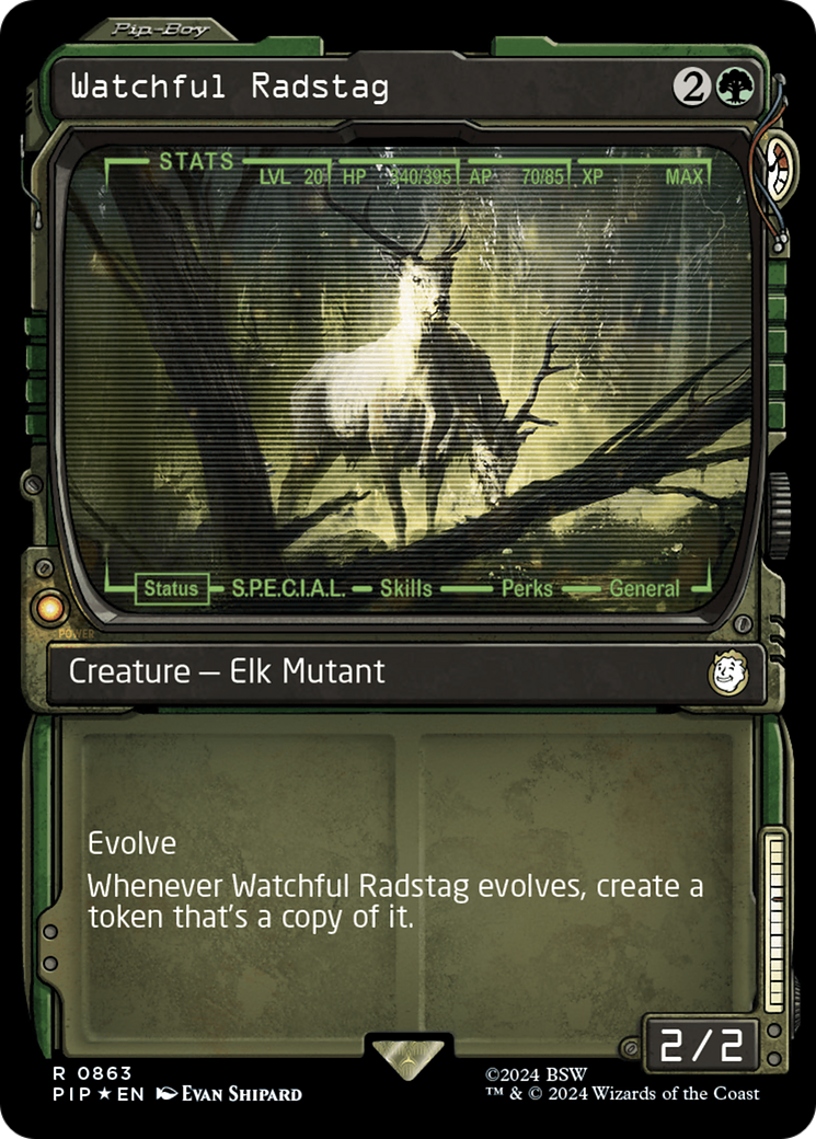 Watchful Radstag (Showcase) (Surge Foil) [Fallout] | Devastation Store
