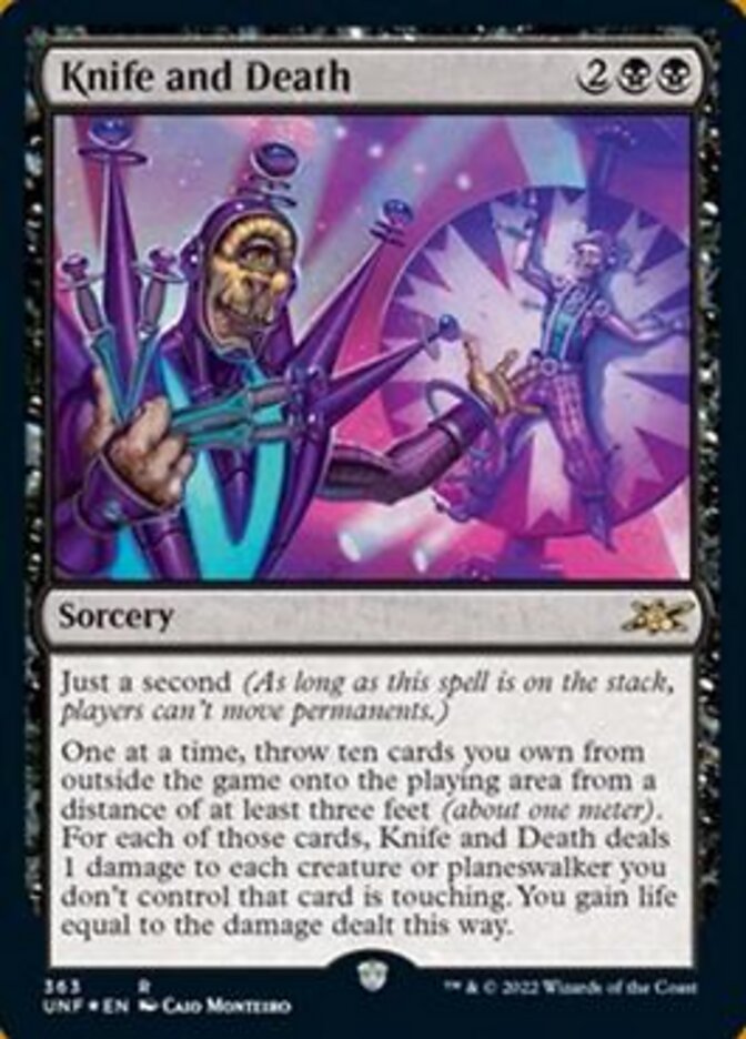 Knife and Death (Galaxy Foil) [Unfinity] | Devastation Store