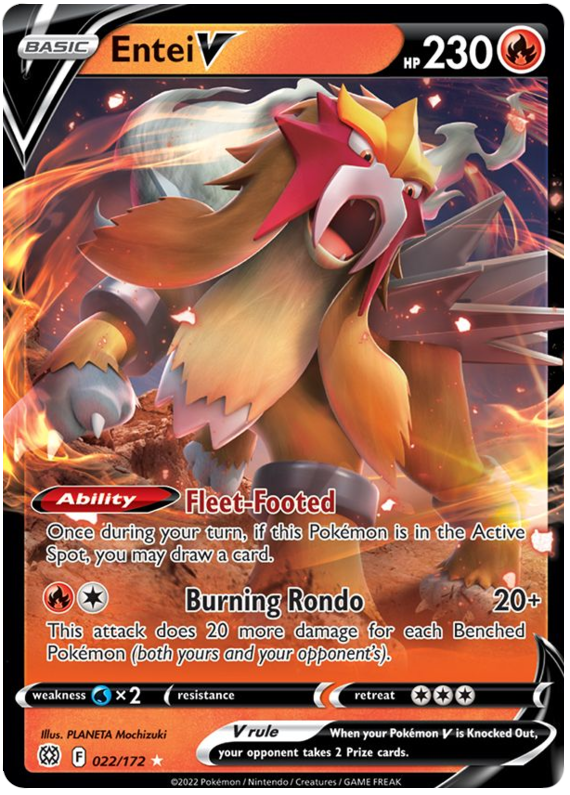 Entei V (022/172) [Sword & Shield: Brilliant Stars] | Devastation Store