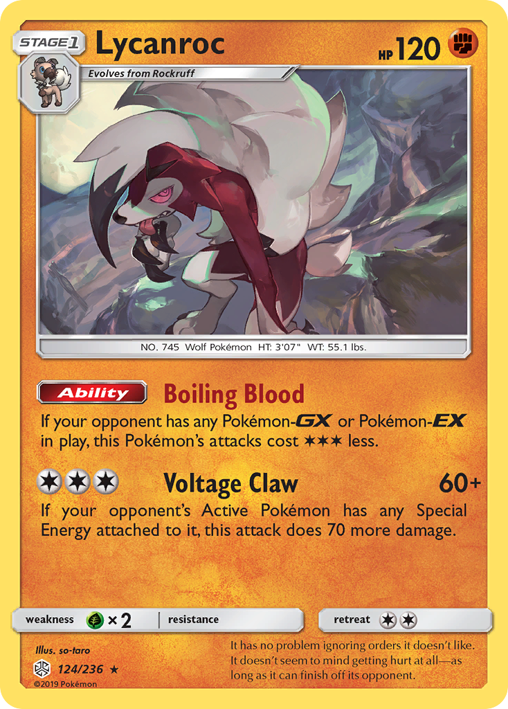 Lycanroc (124/236) [Sun & Moon: Cosmic Eclipse] | Devastation Store