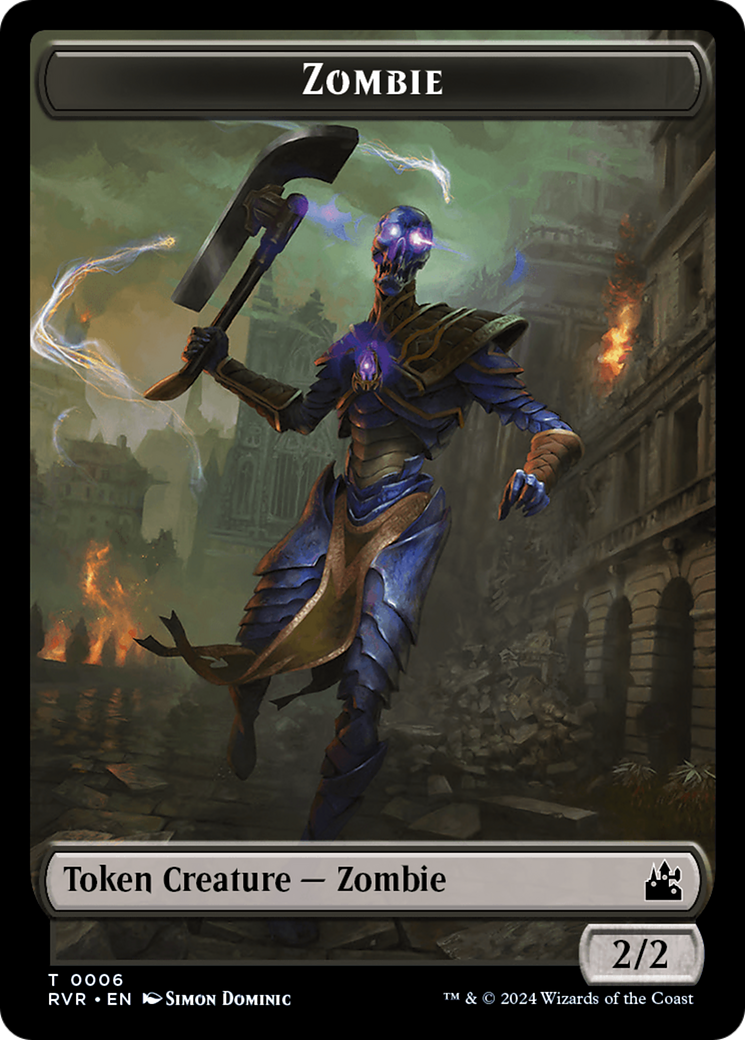 Goblin (0008) // Zombie Double-Sided Token [Ravnica Remastered Tokens] | Devastation Store