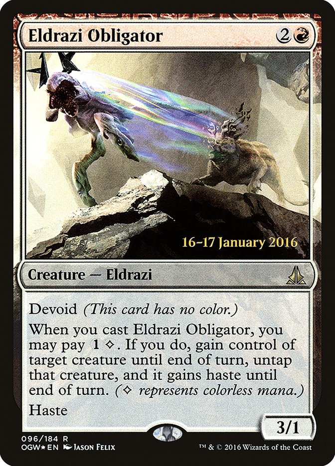 Eldrazi Obligator [Oath of the Gatewatch Prerelease Promos] | Devastation Store