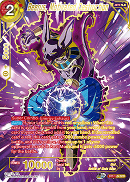 Beerus, Motivated Destruction (SPR) (BT17-134) [Ultimate Squad] | Devastation Store