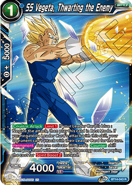 SS Vegeta, Thwarting the Enemy (BT14-043) [Cross Spirits] | Devastation Store