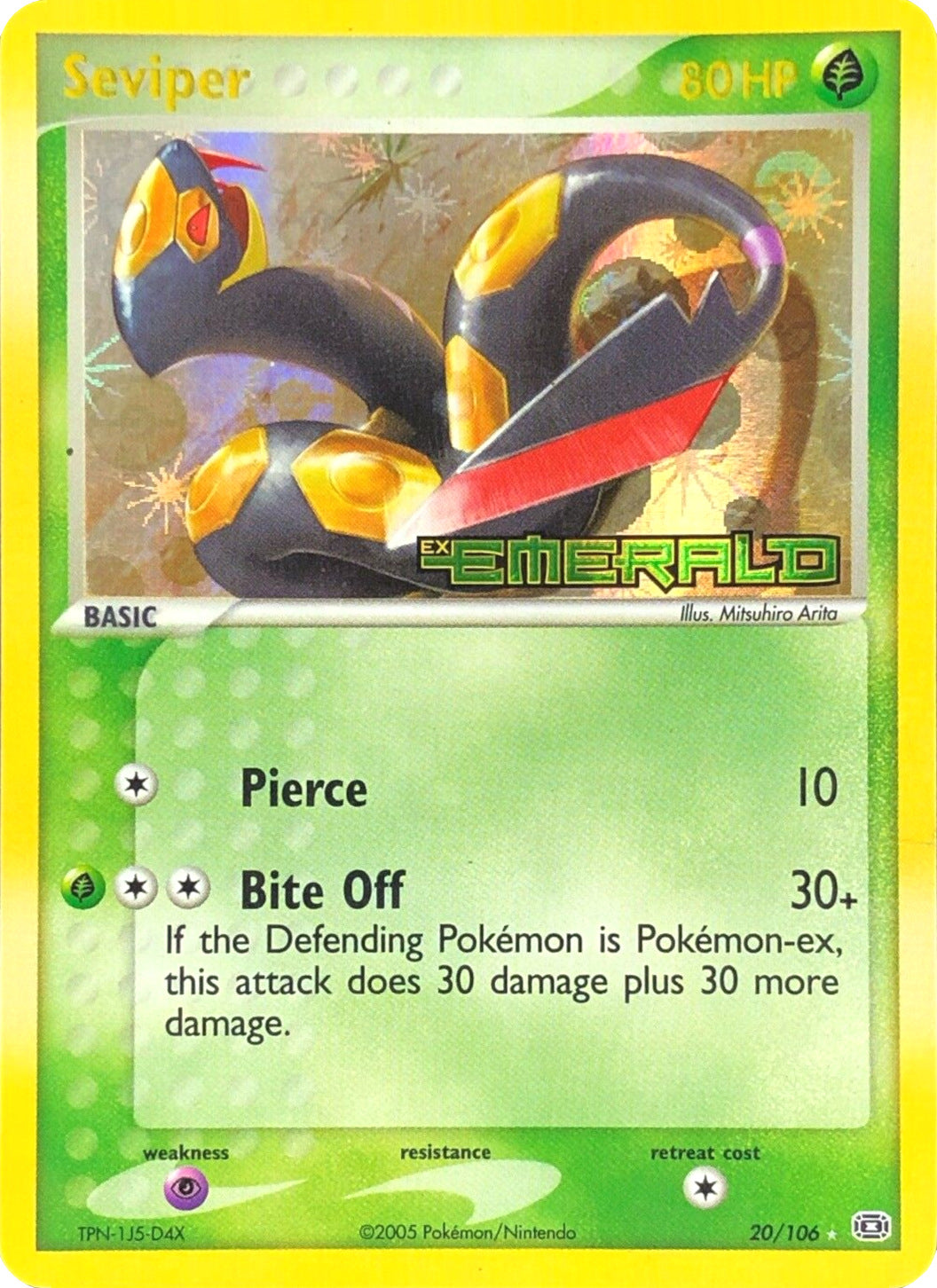 Seviper (20/106) (Stamped) [EX: Emerald] | Devastation Store