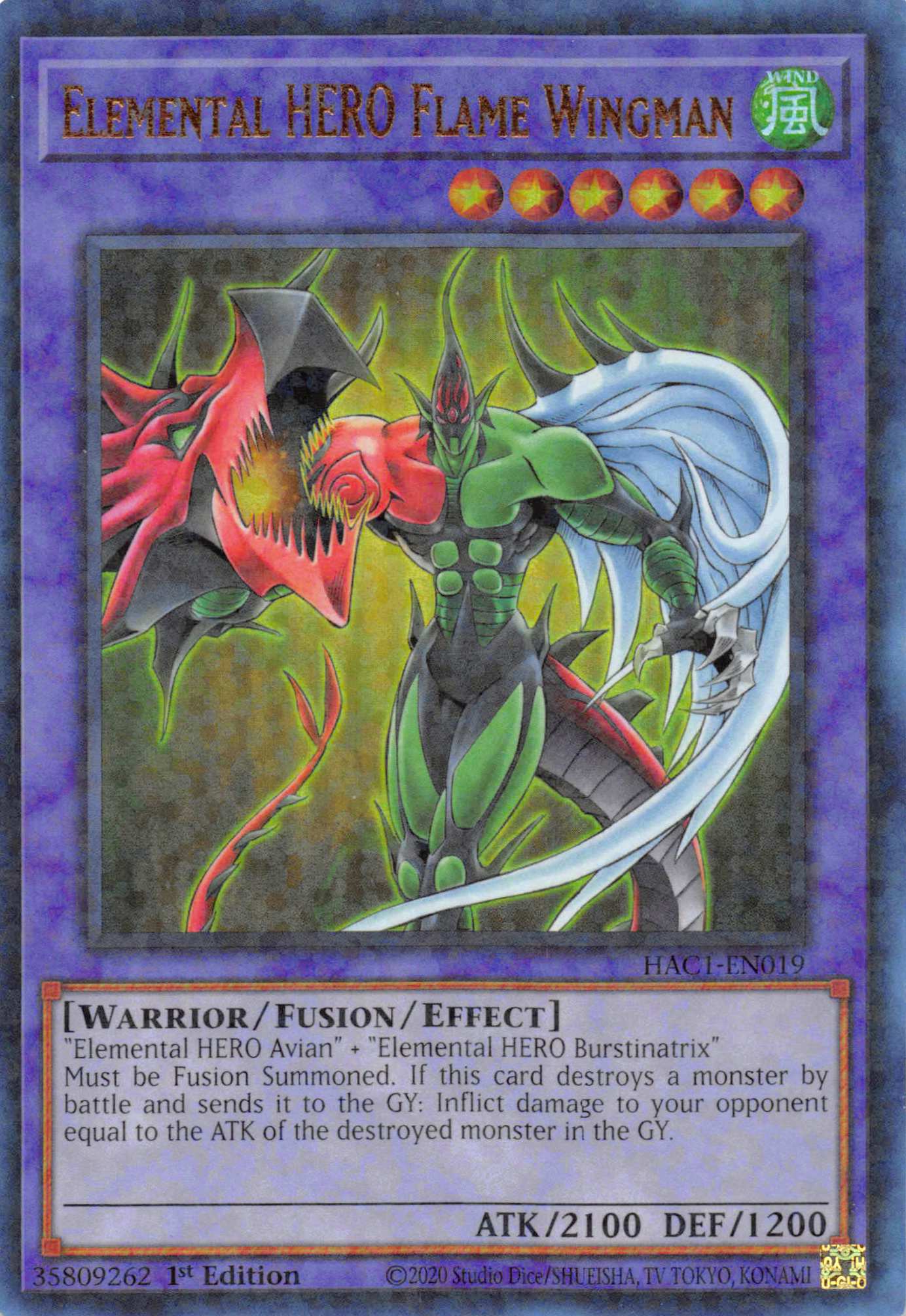 Elemental HERO Flame Wingman (Duel Terminal) [HAC1-EN019] Parallel Rare | Devastation Store