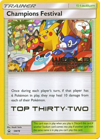 Champions Festival(SM78) (2017 Top Thirty Two) [Sun & Moon: Black Star Promos] | Devastation Store