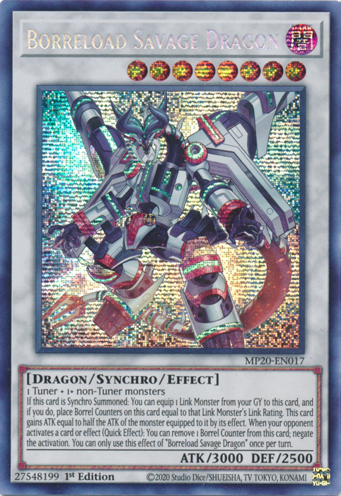 Borreload Savage Dragon [MP20-EN017] Prismatic Secret Rare | Devastation Store