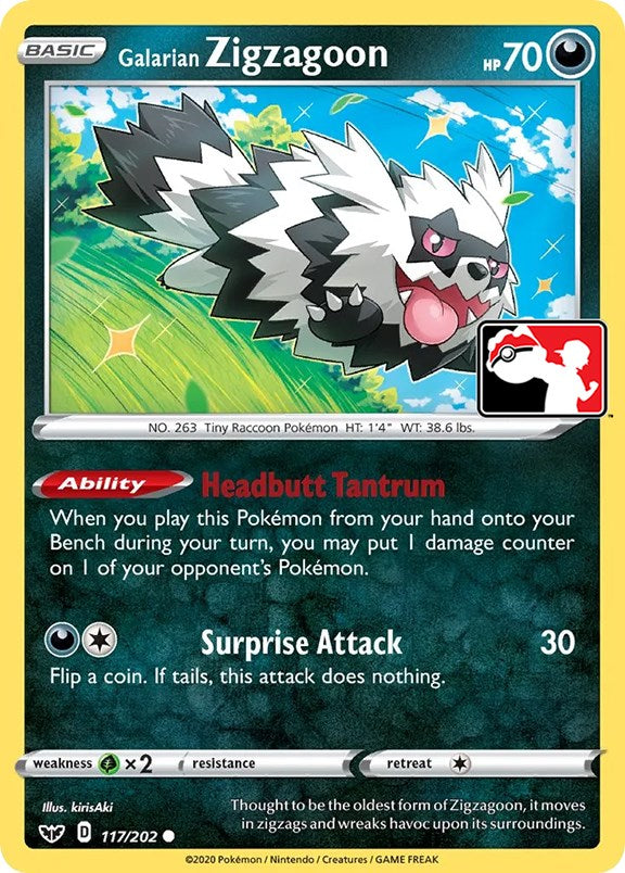 Galarian Zigzagoon (117/202) [Prize Pack Series One] | Devastation Store