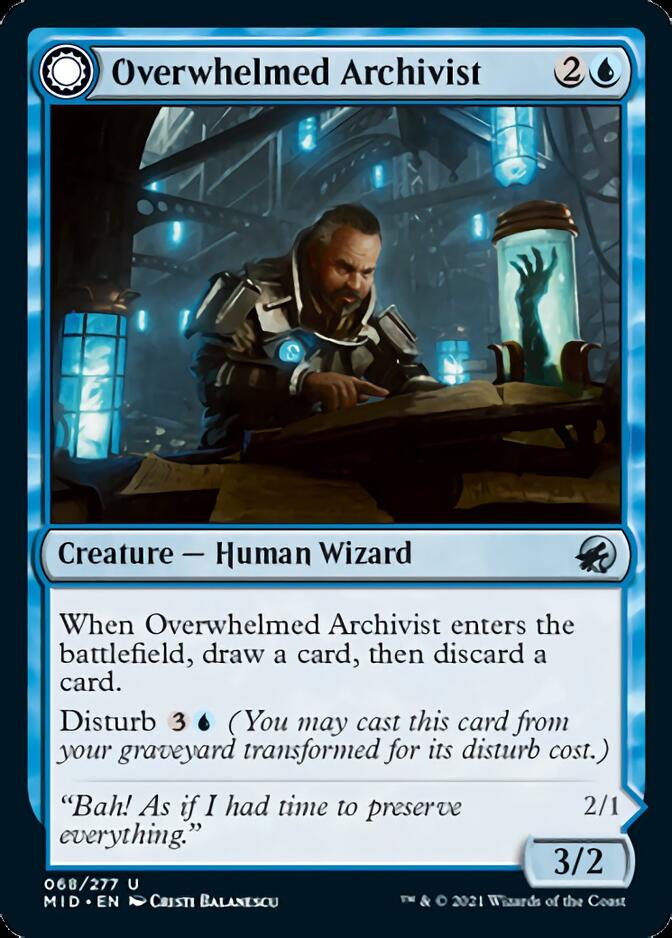 Overwhelmed Archivist // Archive Haunt [Innistrad: Midnight Hunt] | Devastation Store