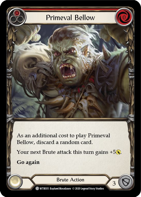 Primeval Bellow (Red) [WTR035] Unlimited Edition Rainbow Foil - Devastation Store | Devastation Store