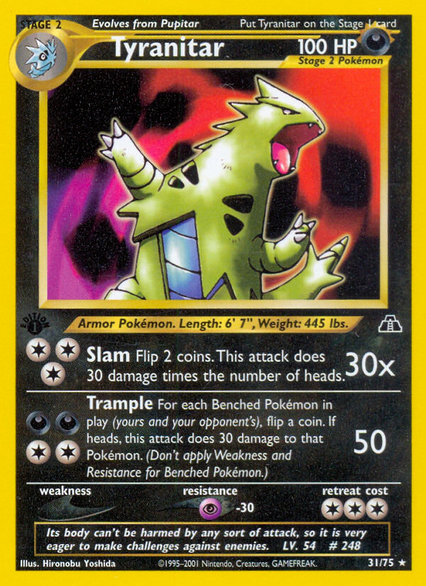 Tyranitar (31/75) [Neo Discovery 1st Edition] | Devastation Store