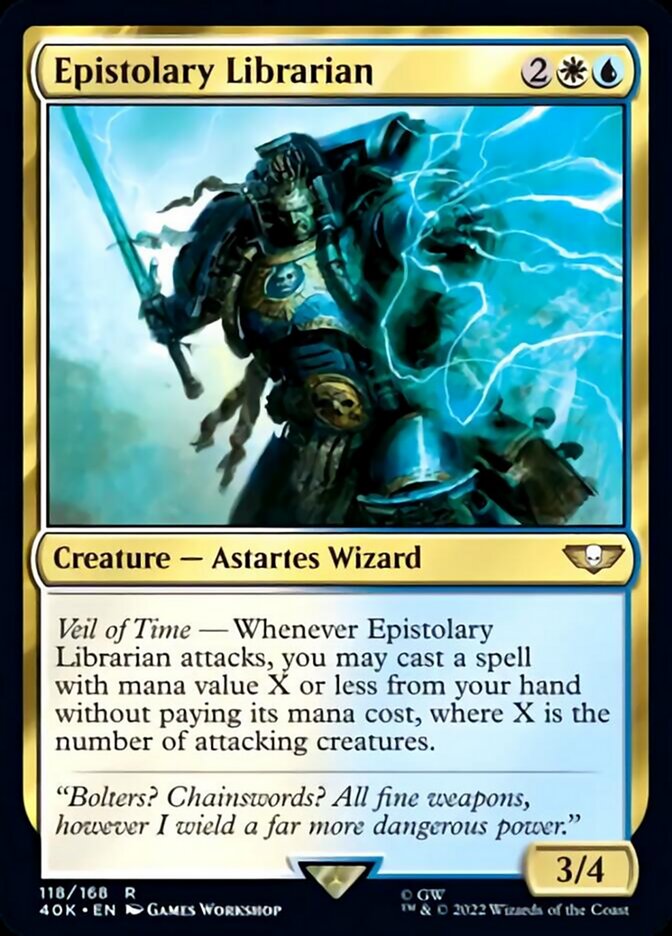Epistolary Librarian (Surge Foil) [Universes Beyond: Warhammer 40,000] | Devastation Store