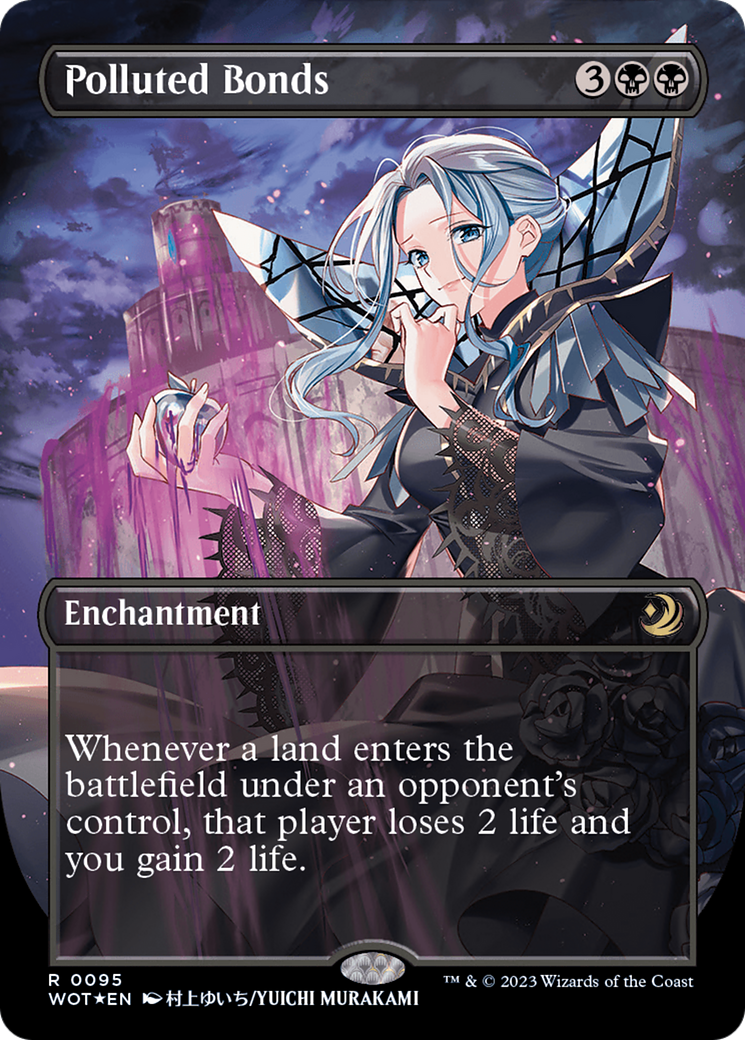 Polluted Bonds (Anime Borderless) (Confetti Foil) [Wilds of Eldraine: Enchanting Tales] | Devastation Store