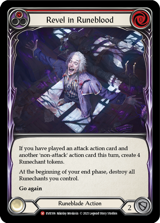 Revel in Runeblood [EVR106] (Everfest)  1st Edition Rainbow Foil | Devastation Store